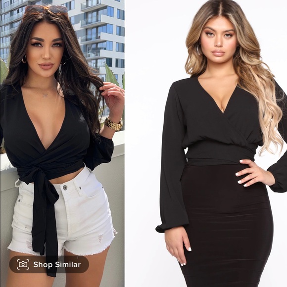 Fashion Nova Little White Lies blouse XL - Picture 1 of 2